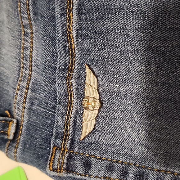 2 Pair Women's Size 2 Rock & Republic Berlin Skinny Jeans Skull Rivets - Picture 7 of 15